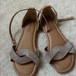 TORRID SIZE 10W RHINESTONE SANDALS